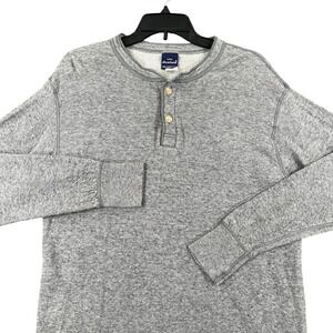 Duofold Henley Shirt Mens L Wool Blend Thermal Long Sleeve Layering Made in USA